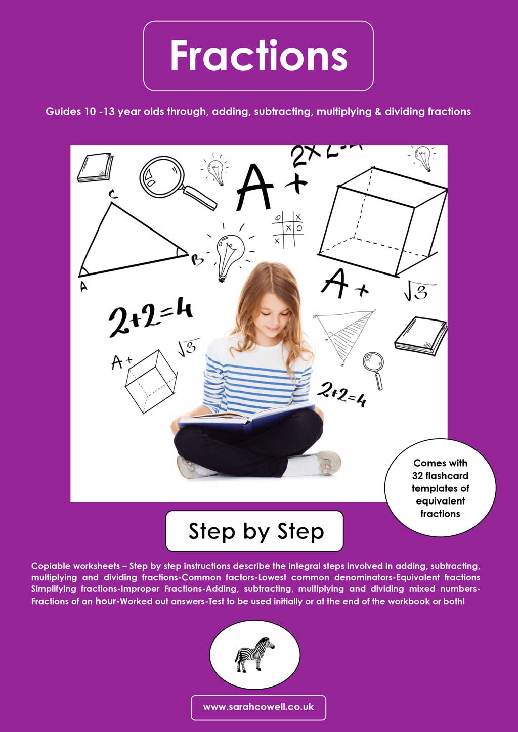 Fractions Workbook by Sarah Cowell